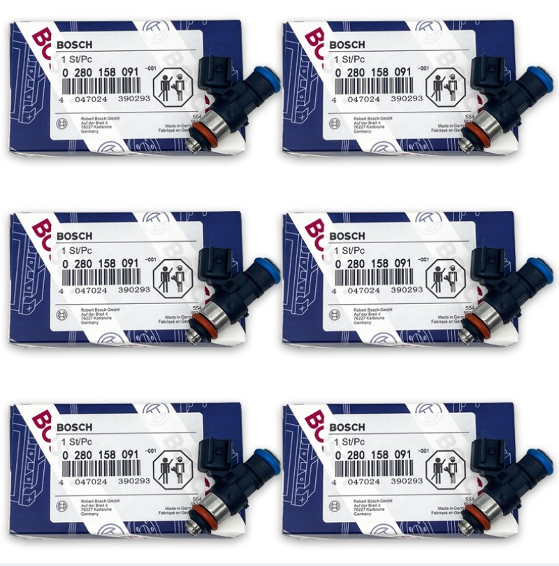 6x Bosch Fuel Injectors OEM 0280158091 for Mazda CX-9 Lincoln MKZ Ford Edge 3.5L