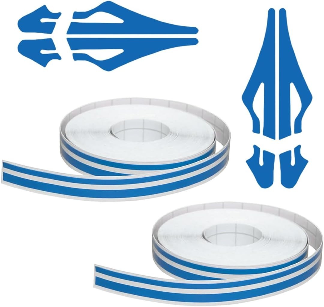 2 Rolls×32Ft Car Vinyl Pinstriping Tape Pin Stripe Decal, Blue