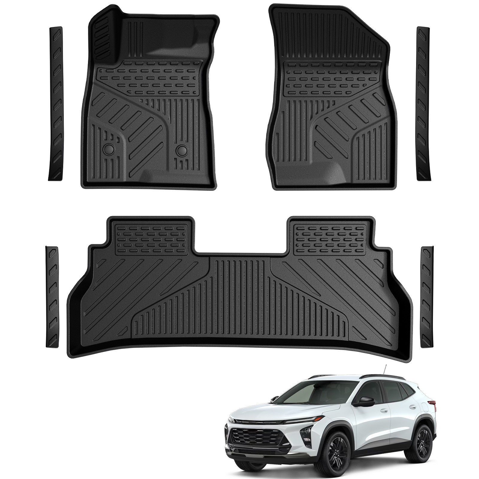 All Weather Floor Mats Door Sill Guards for 2024-2026 Chevy Trax