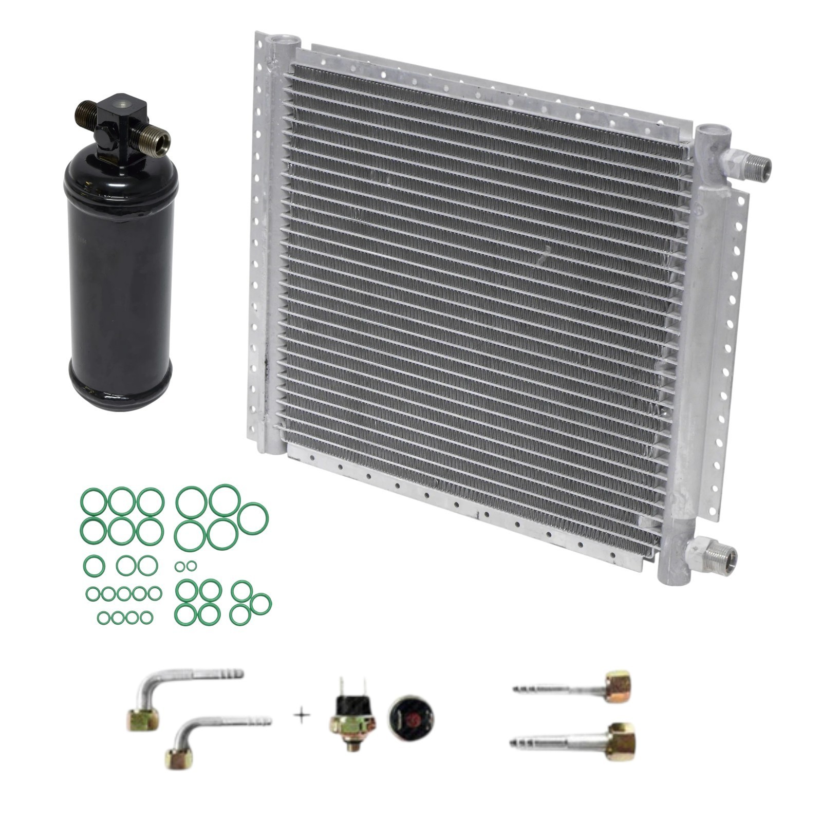 A/C Universal Condenser Complete Kit Parallel Flow 12 x 14 O-ring #6 And #8