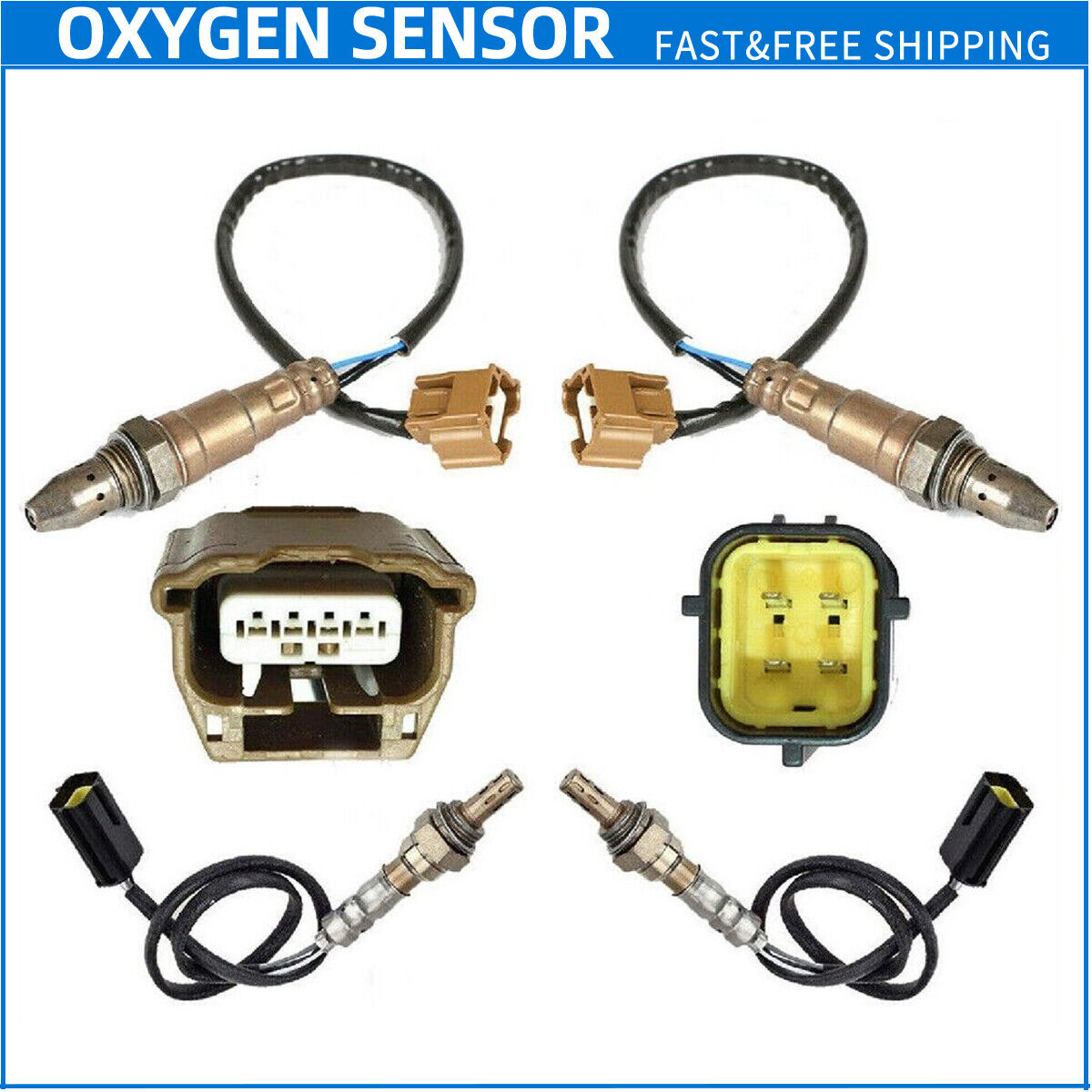 4pcs Upstream+Downstream Oxygen Sensor For 2011-2013 Infiniti G37 M37 3.7L V6 US
