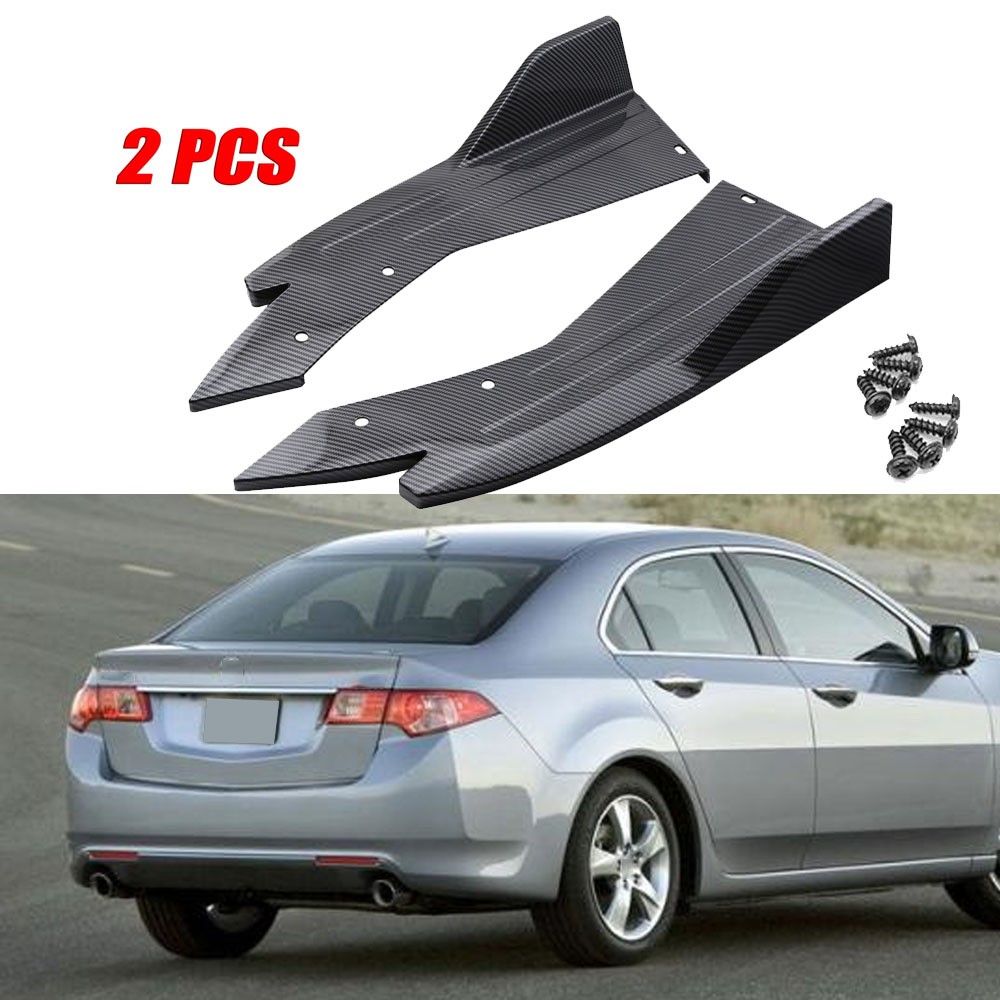 For Acura TSX 09-14 Carbon Fiber Look Rear Diffuser Bumper Splitter Spoiler Lip For Acura TSX 09-14 Carbon Fiber Look Rear Diffuser Bumper Splitter Spoiler Lip