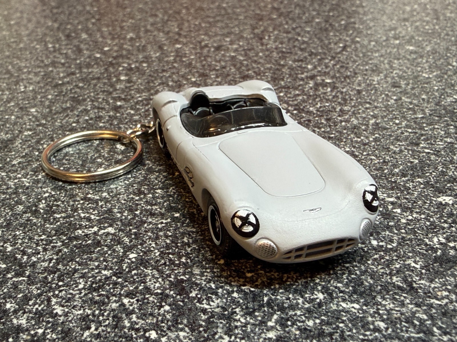 1956 Aston Martin DB1 DBR1 Roadster Keychain Gray Hot Wheels Matchbox 1956 Aston Martin DB1 DBR1 Roadster Keychain Gray Hot Wheels Matchbox