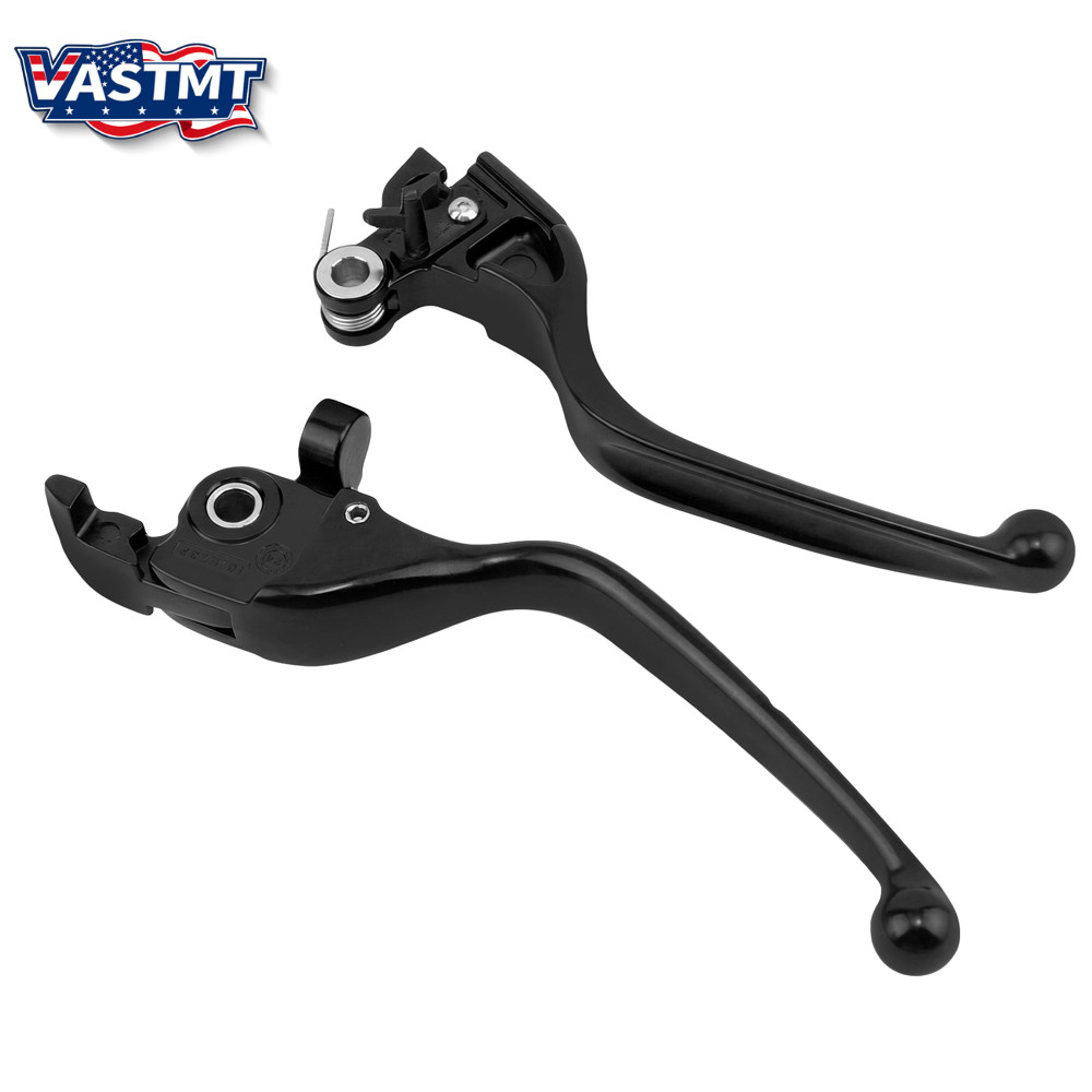 Pair Gloss Black Brake Clutch Levers For Harley Street Glide FLHX 2024-2026