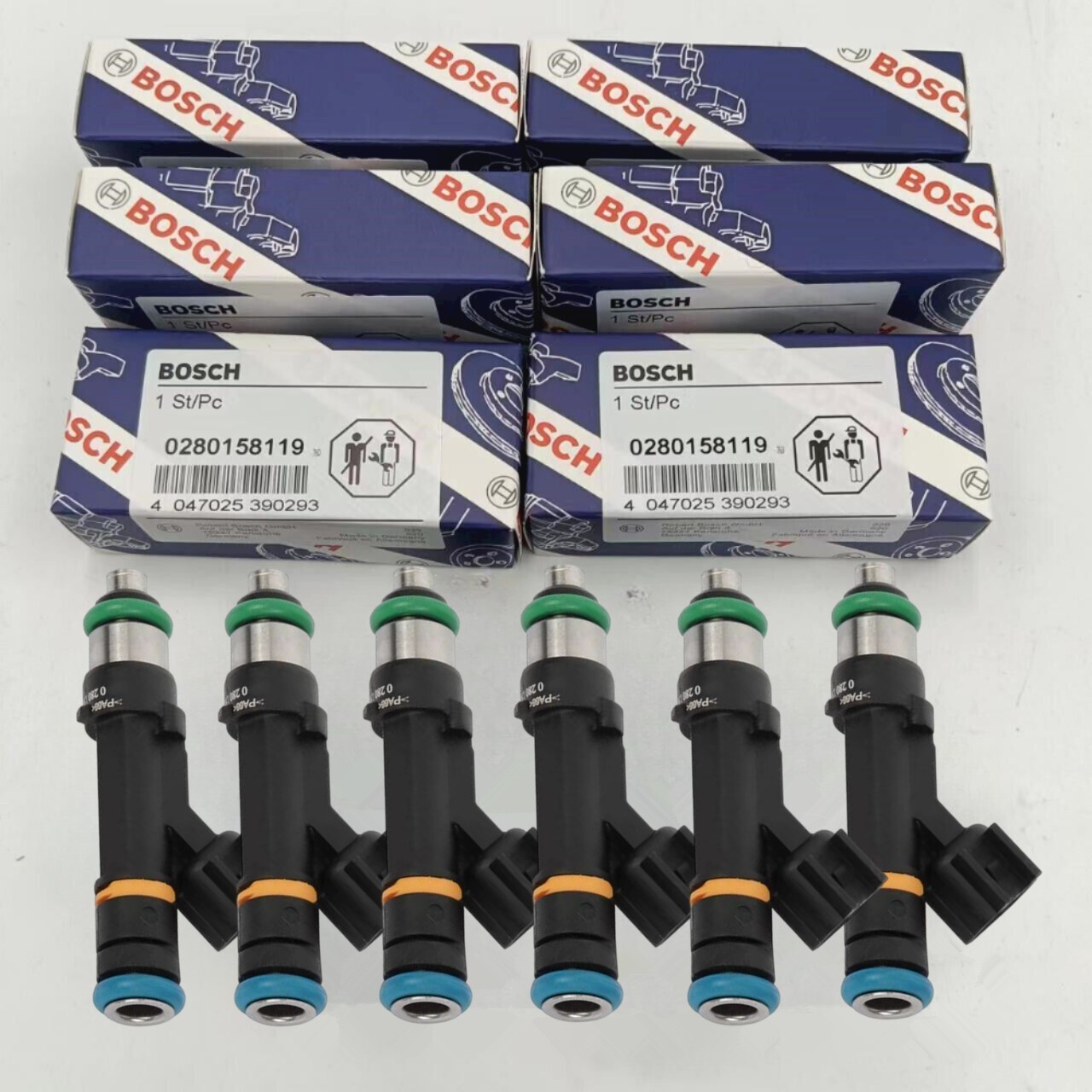 6x Bosch OEM Fuel Injector 0280158119 For Jeep Dodge Wrangler Chrysler 3.3L 3.8L