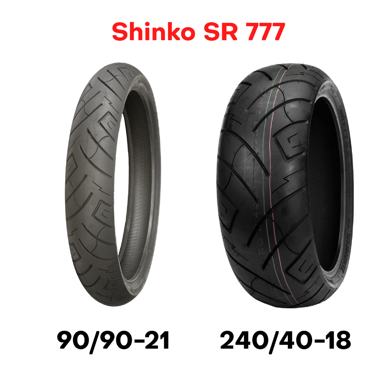 New Shinko SR 777 SR777 Motorcycle Tire Set Front Rear 90/90-21 + 240/40-18 18\