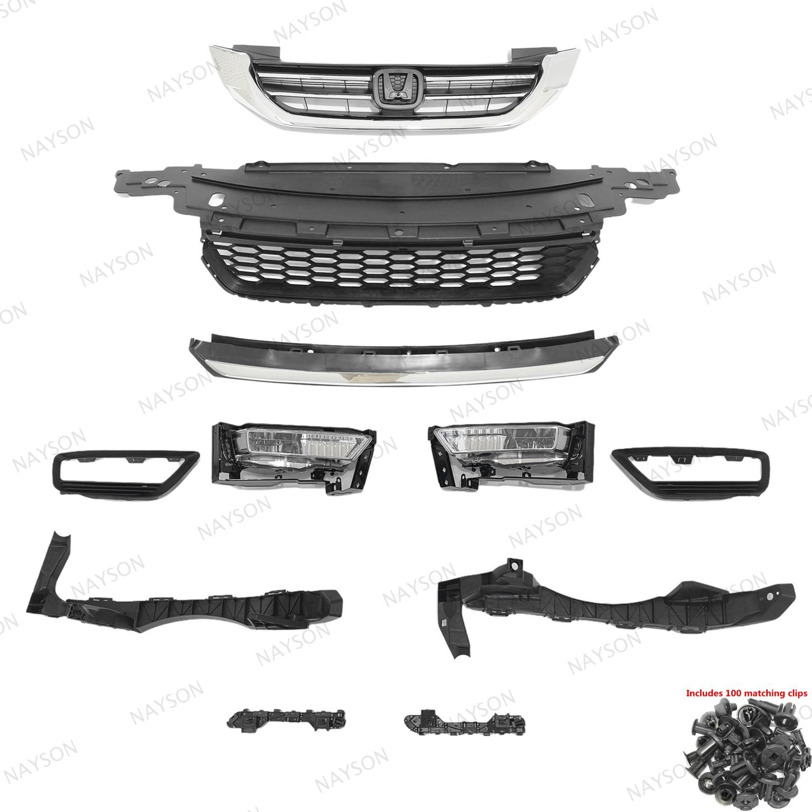 For Accord 2013-2015 Upper Grille/Lower Mesh/Fog lamps/Bumper headlight Brackets