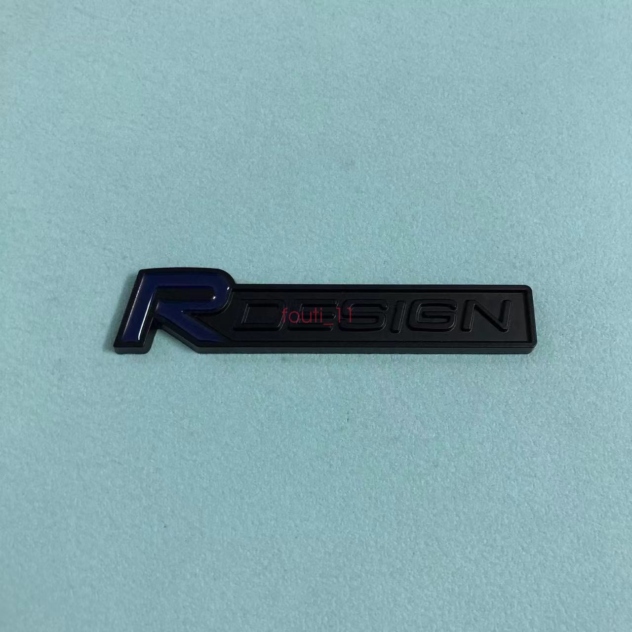#2For Volvo blue&black R Design  Grille Badge Sticker C30 S40 V50 S60 XC60 C70
