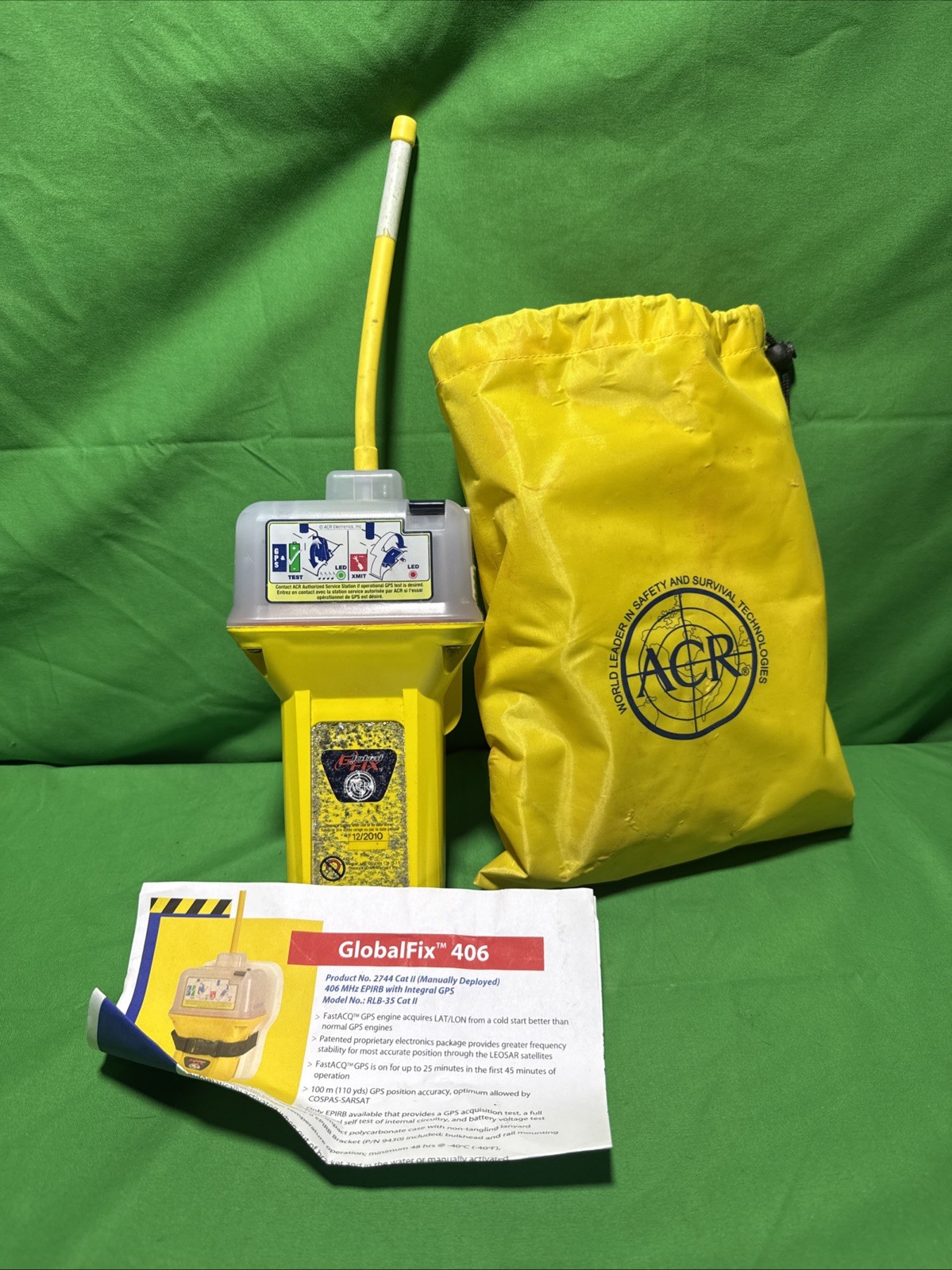 ACR Global Fix 406 MHz GPS Cat I Model RLB-35 RLB 35 PN EPIRB Boat WORKS
