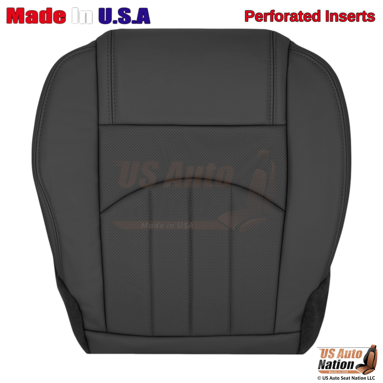 2013 - 2017 Fits GMC Acadia Denali Driver Bottom Perforated Leather Cover Black