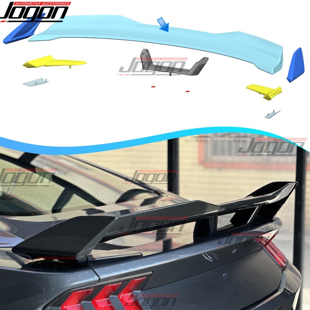 Real Carbon For Ford Mustang S650 Dark Horse 2024-25 Rear HP Spoiler Gurney Flap