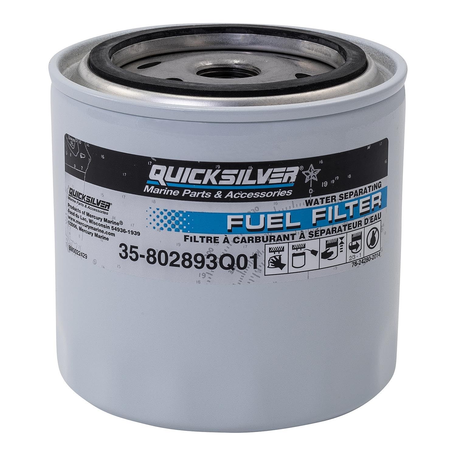 Quicksilver 802893Q01 Water Separating Fuel Filter Unspecified, Unspecified Quicksilver 802893Q01 Water Separating Fuel Filter Unspecified, Unspecified