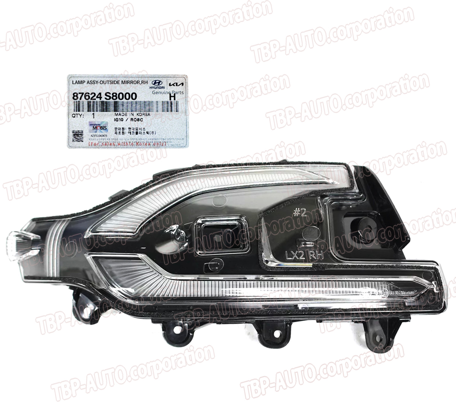 GENUINE ® Outside Mirror Signal Lamp RIGHT for 20-24 Hyundai Palisade 87624S8000