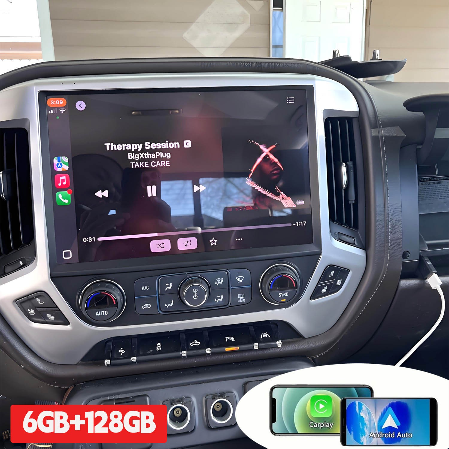 13.1'' Car Stereo Radio For Chevy Silverado GMC Sierra 2014-2018 GPS Navi 6+128G 13.1'' Car Stereo Radio For Chevy Silverado GMC Sierra 2014-2018 GPS Navi 6+128G