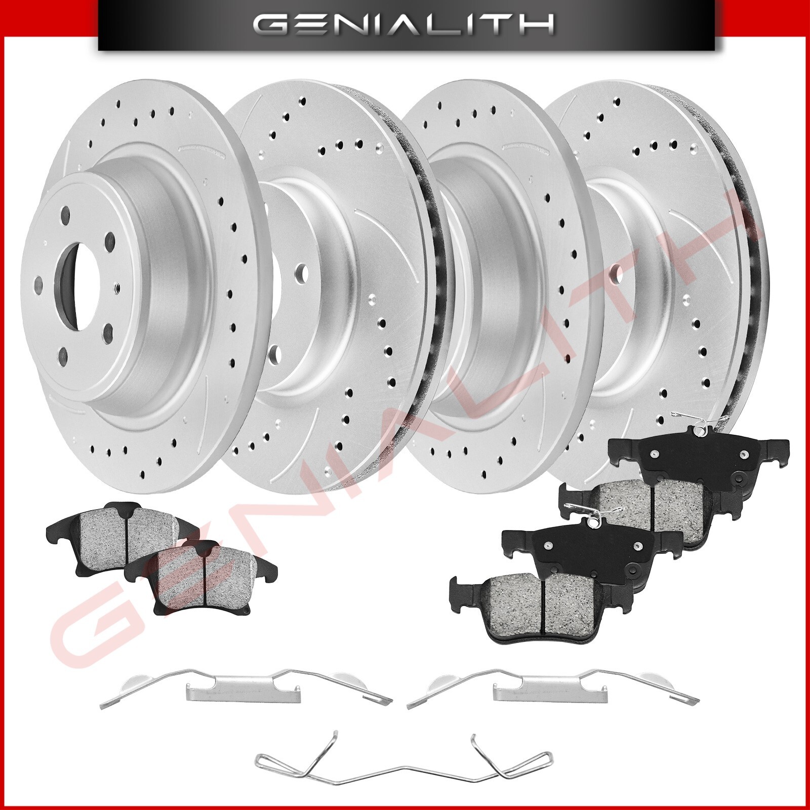 Front & Rear Disc Rotors Brake Pads for 2013 - 2016 Ford Fusion Lincoln MKZ Front & Rear Disc Rotors Brake Pads for 2013 - 2016 Ford Fusion Lincoln MKZ