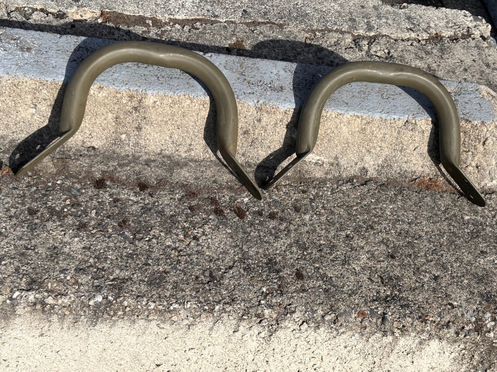 Pair WWII Jeep Rear Corner Body Grab Handles Willys MB Ford GPW G503 Olive Drab