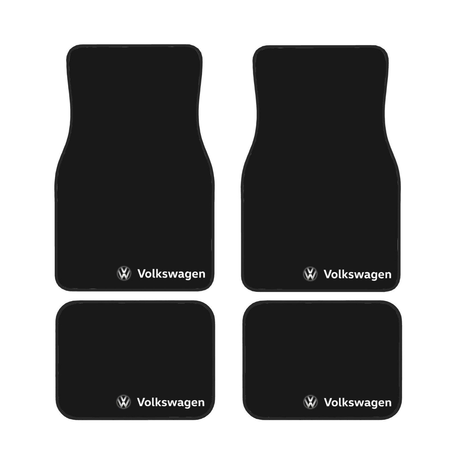 4 Piece Volkswagen Car Front & Rear Floor Mat Set Non-Slip Carpet Mats