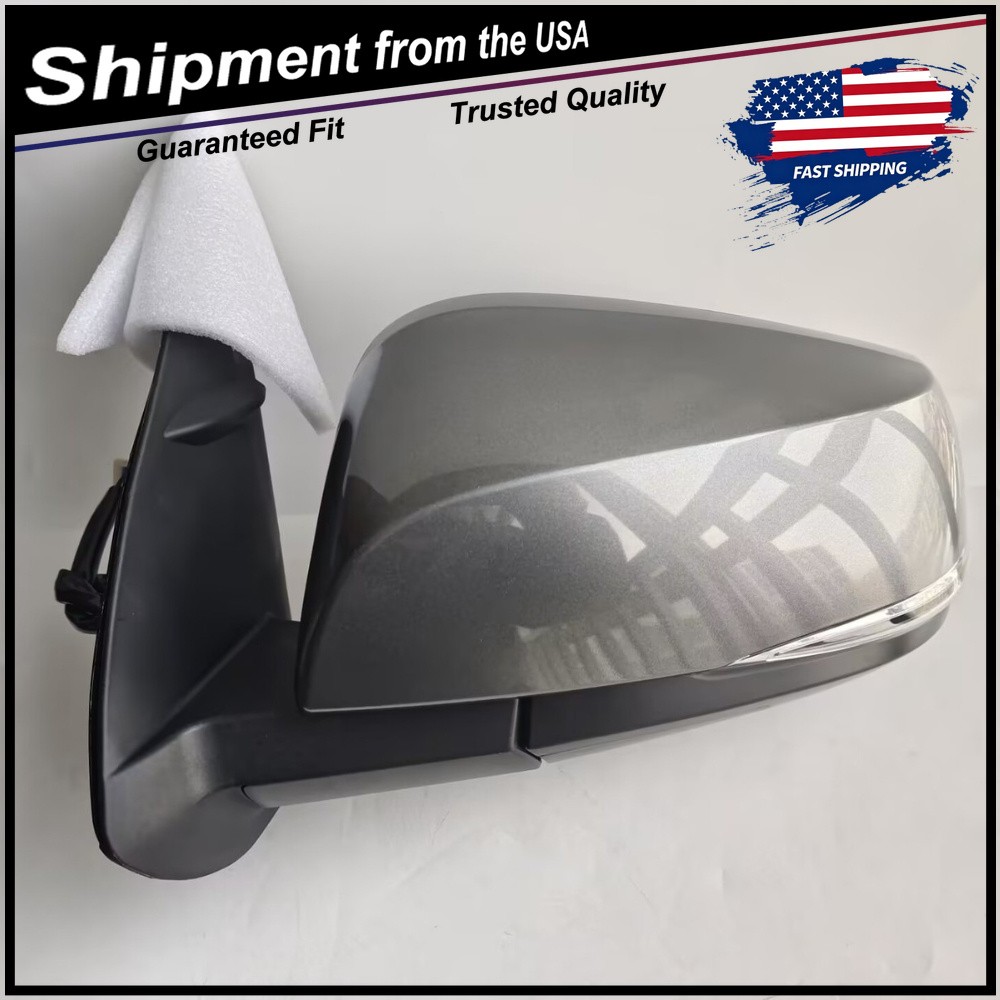 New Gray Left Side Mirror Heated Turn Signal Blind Spot For 2016-23 TACOMA 8Pins