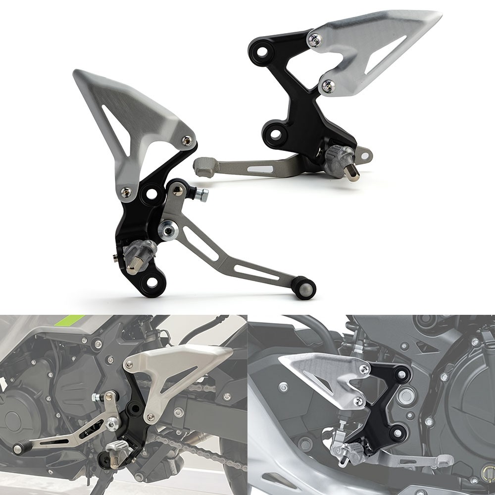 Front Driver Foot Pegs Footrest Bracket Fit For Kawasaki Ninja 400 Z400 2019-24 Front Driver Foot Pegs Footrest Bracket Fit For Kawasaki Ninja 400 Z400 2019-24