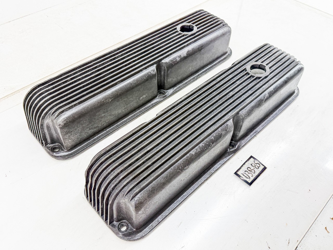 VINTAGE CAL CUSTOM FORD FE 390 427 FINNED ALUMINUM VALVE COVERS 40-1018 U3B-85