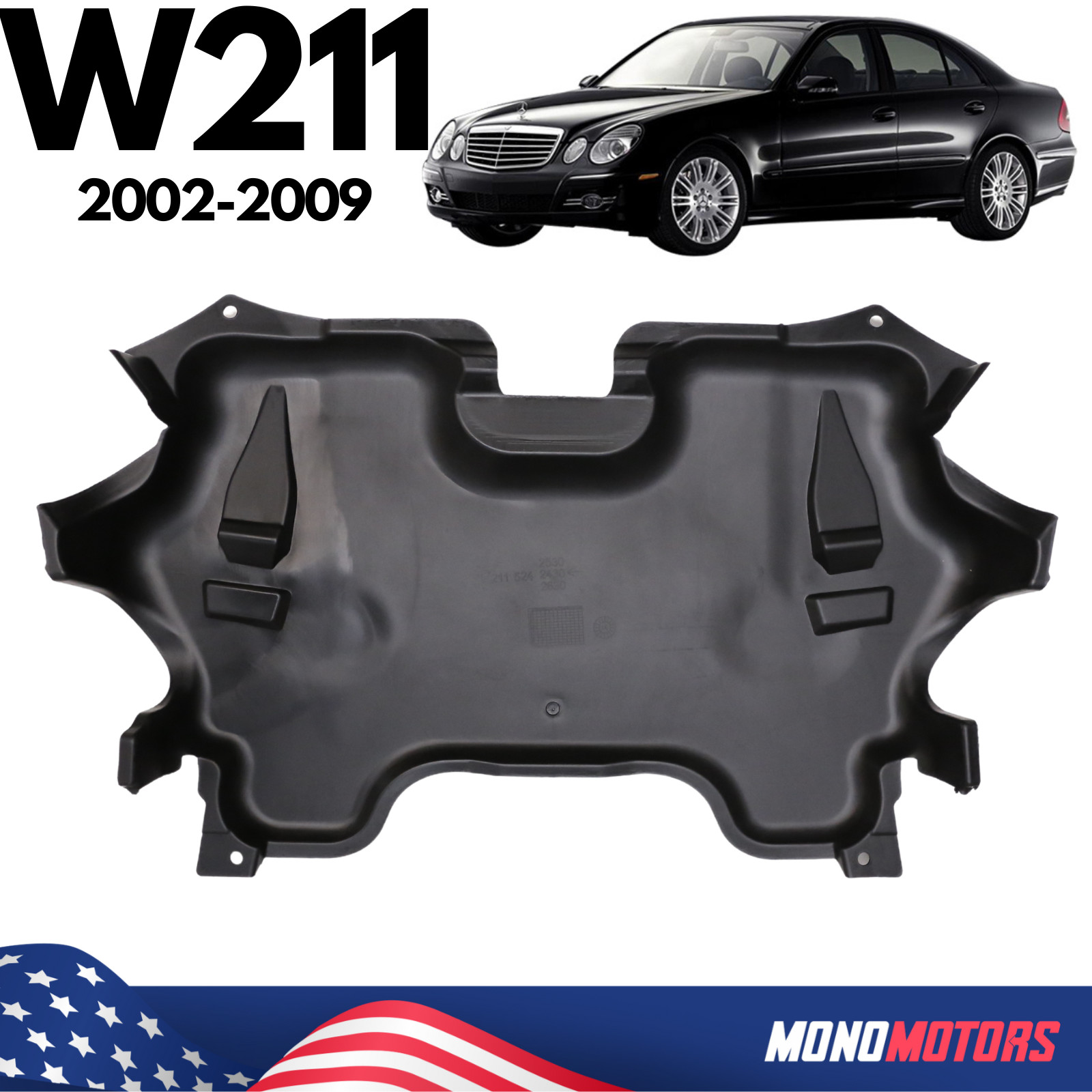 FOR MERCEDES W211 UNDERTRAY FRONT ENGINE SPLASH SHIELD PAN PROTECTION 2002-2009