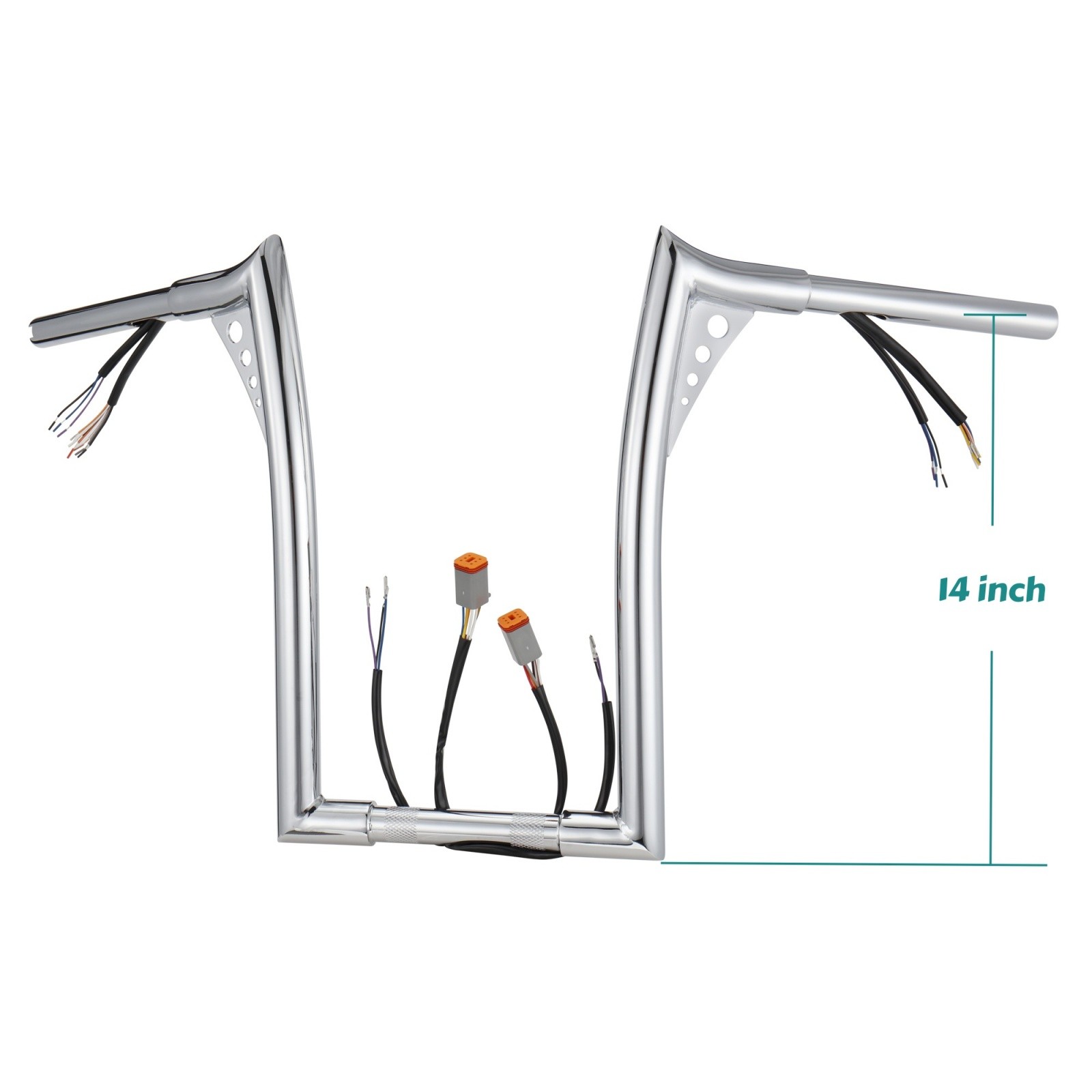 Prewired Handlebar for 1996-2006 Harley Softail Dyna Sportster Road King 14-inch