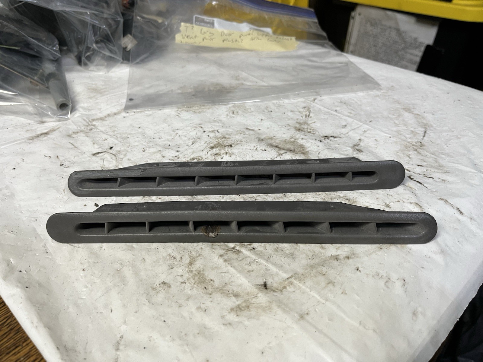 1994-1999 Eagle Talon gray door panel upper defrost vent pair plastic trim T?