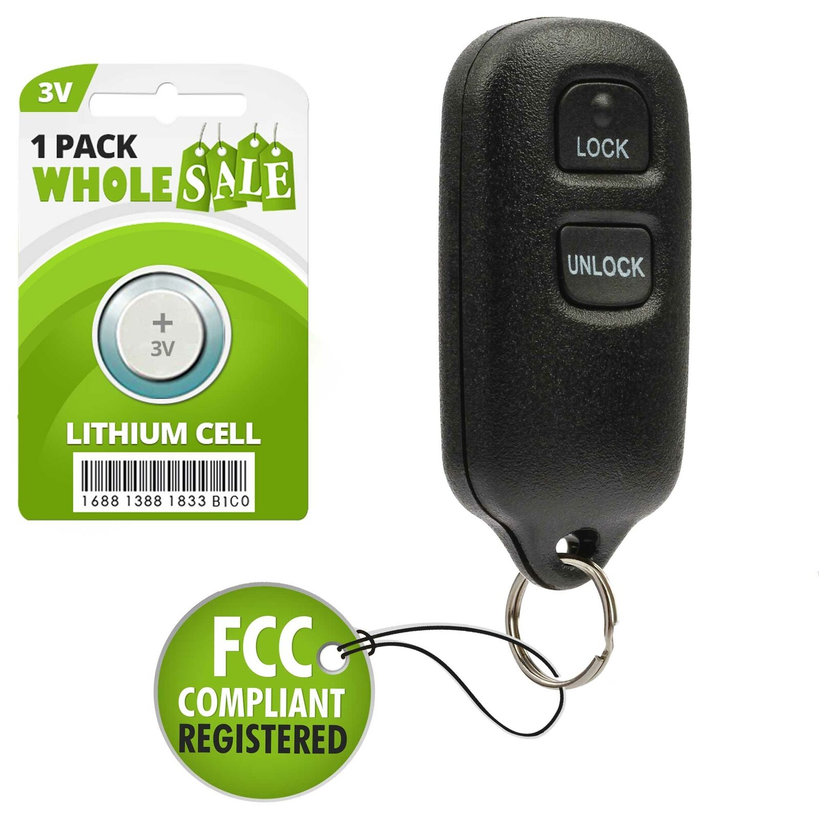 Replacement For 1998 1999 2000 2001 2002 2003 2004 Toyota Corolla Key Fob Alarm