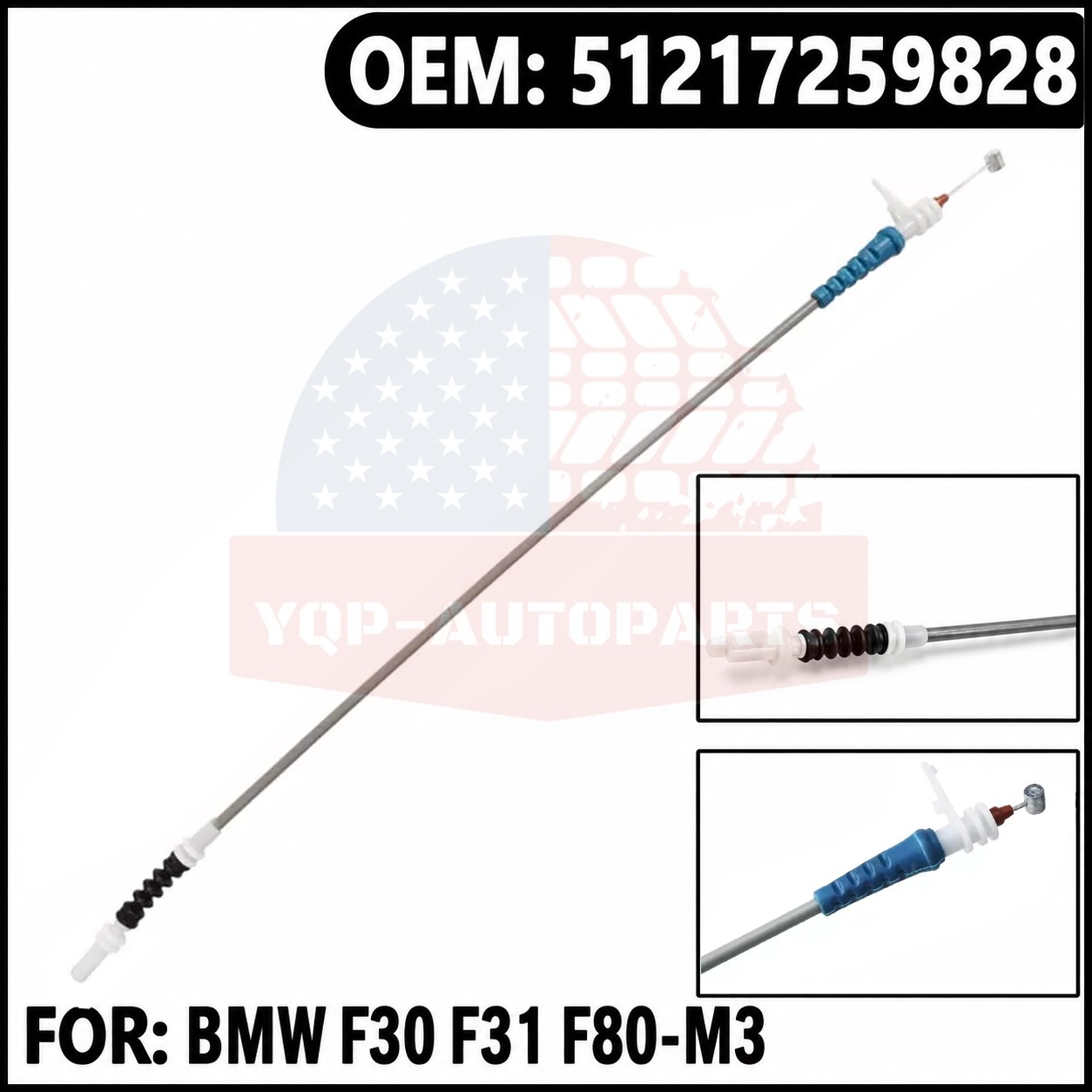 No.51217259828 Exterior Door Lock Cable Replacement for 3 Series Front Left and No.51217259828 Exterior Door Lock Cable Replacement for 3 Series Front Left and