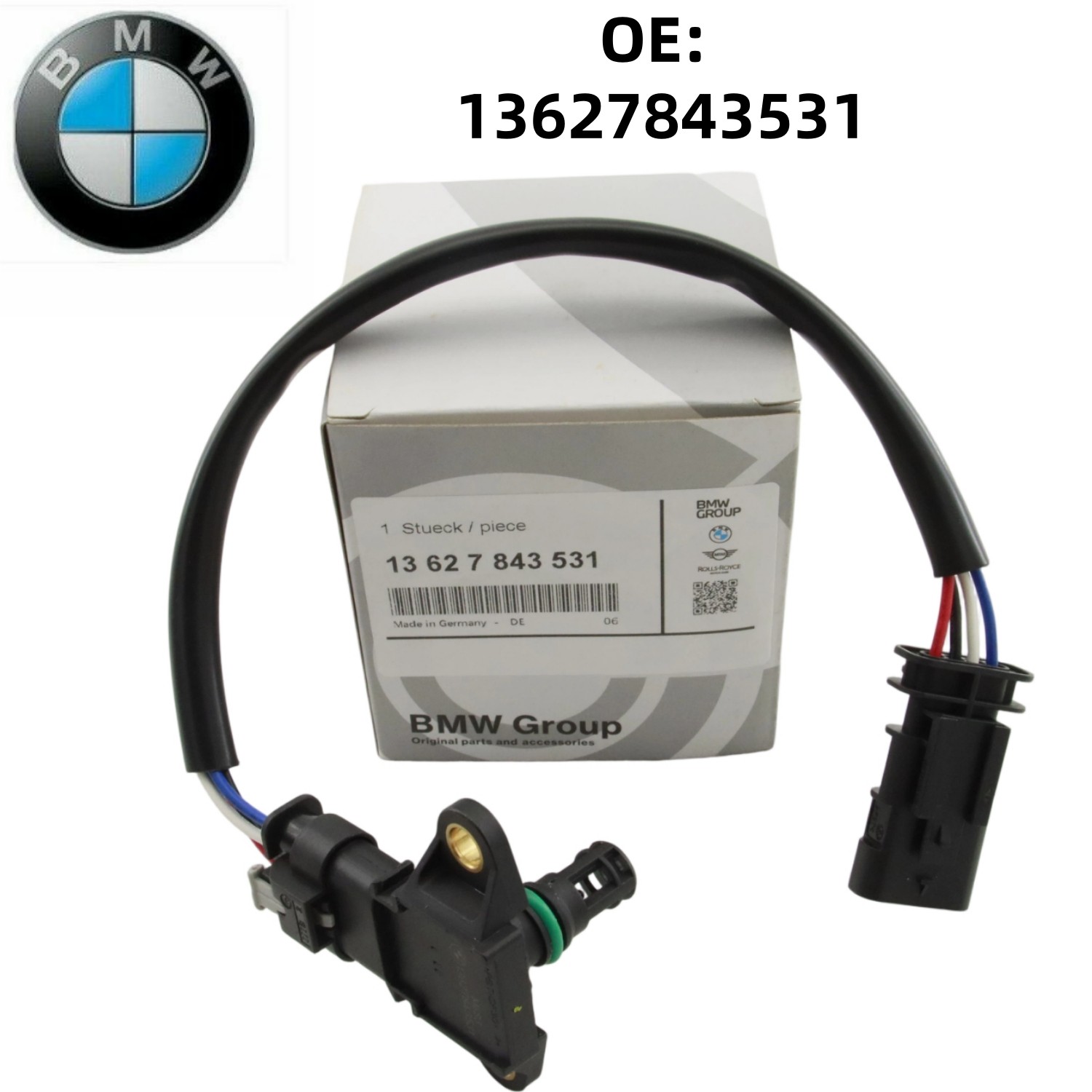 OEM 13627843531 3.5BAR MAP Pressure Sensor+Harness BMW 135I 335I 535i N20 N54