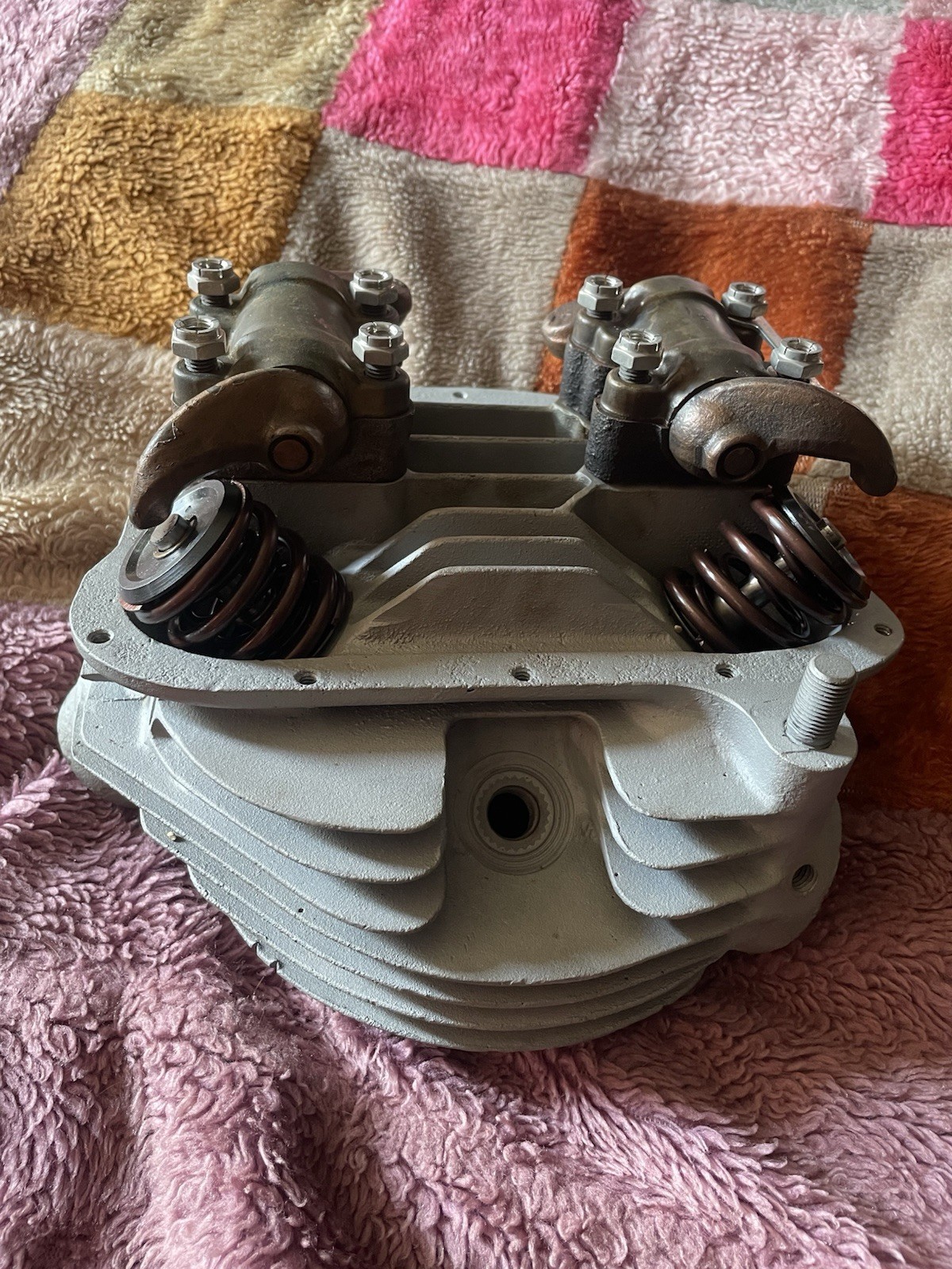 1948 Panhead Front Head Complete With Springs And Rocker Arm Assemblies OEM 1948 Panhead Front Head Complete With Springs And Rocker Arm Assemblies OEM