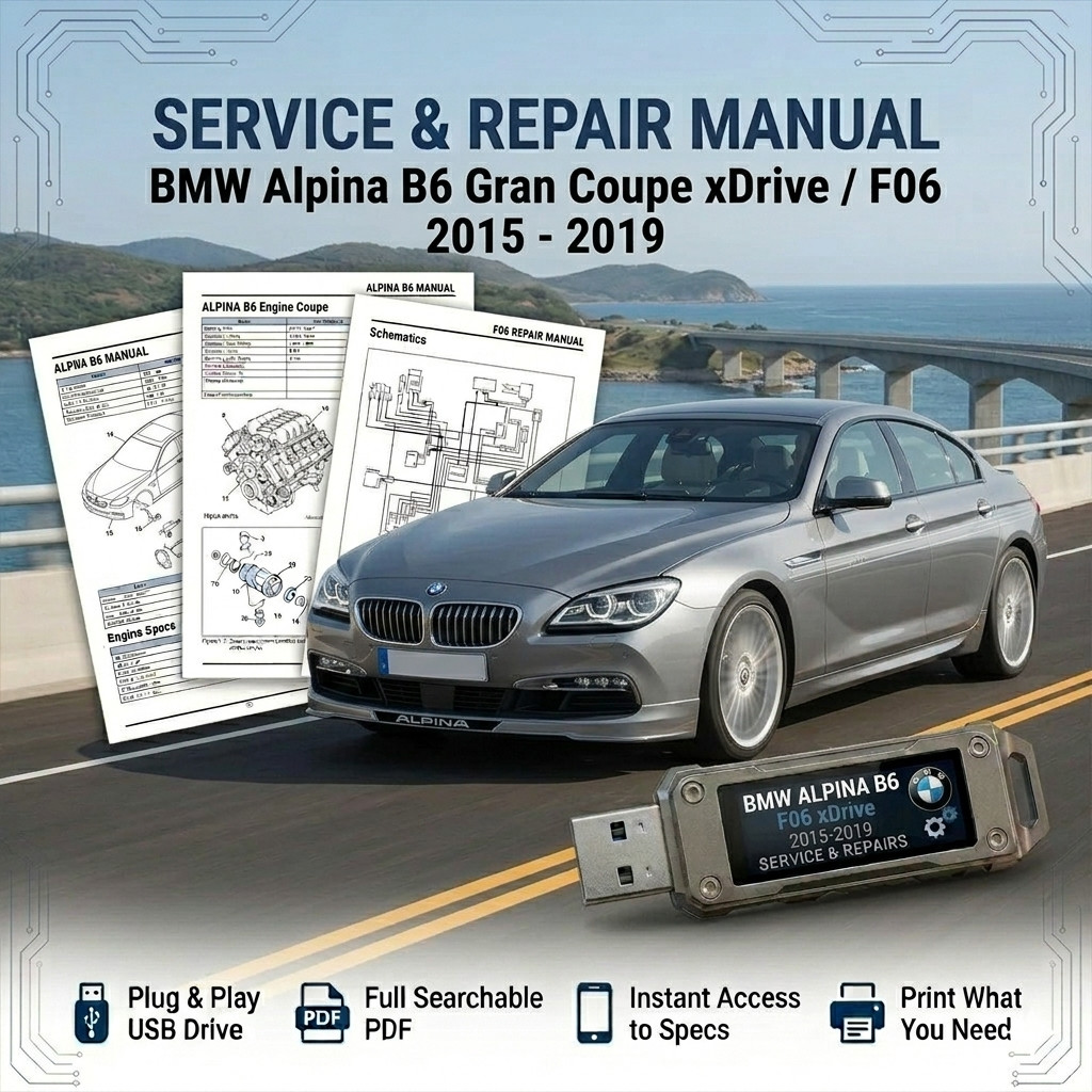 BMW ALPINA B6 GRAN COUPE XDRIVE 2015 - 2019 SERVICE REPAIR WORKSHOP MANUAL USB