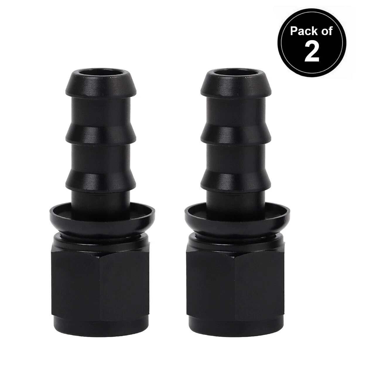 LokoCar 6AN 8AN 10AN Push Lock Hose Fitting End 0° 45° 90° Degree Black 2PCS LokoCar 6AN 8AN 10AN Push Lock Hose Fitting End 0° 45° 90° Degree Black 2PCS