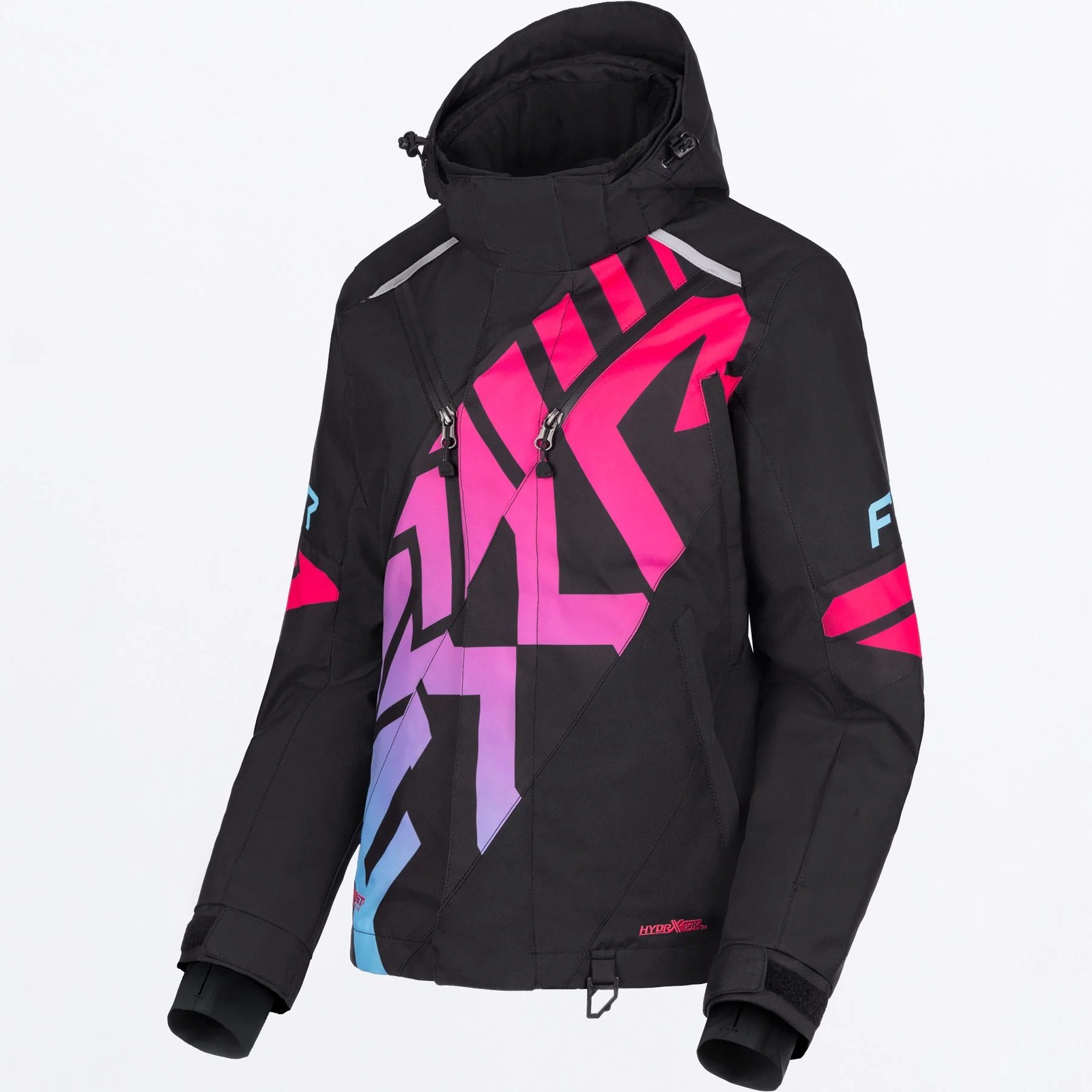 FXR Cold Cross CX Womens Snow Jacket Black/Blue-Razz Fade 6 USA