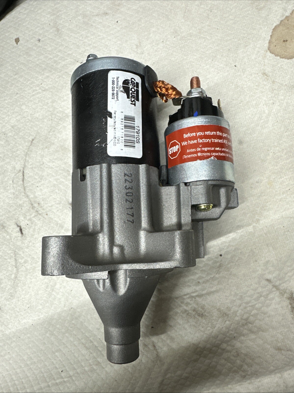 Starter Motor CARQUEST 17910S Reman for 05-07 Dodge Charger, Chrysler 300 2.7L Starter Motor CARQUEST 17910S Reman for 05-07 Dodge Charger, Chrysler 300 2.7L
