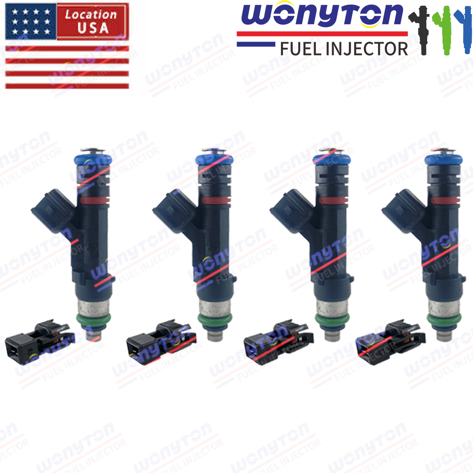 Set of 4 Upgraded Bosc* EV14 Fuel Injectors 0000788123 For Mercedes SLK230 C230