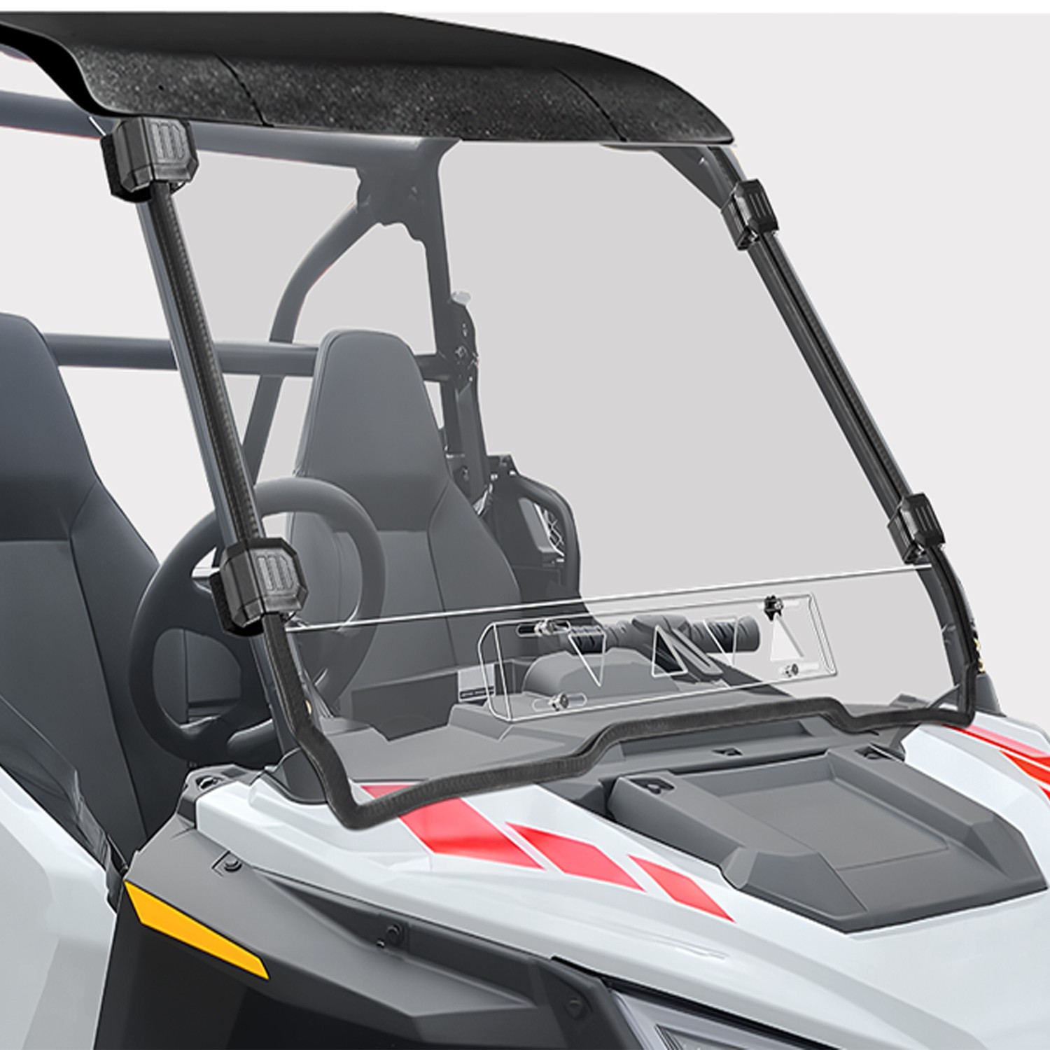 Vented Front Windshield Full Window For Polaris RZR 200 2022-2025 UV Resistant