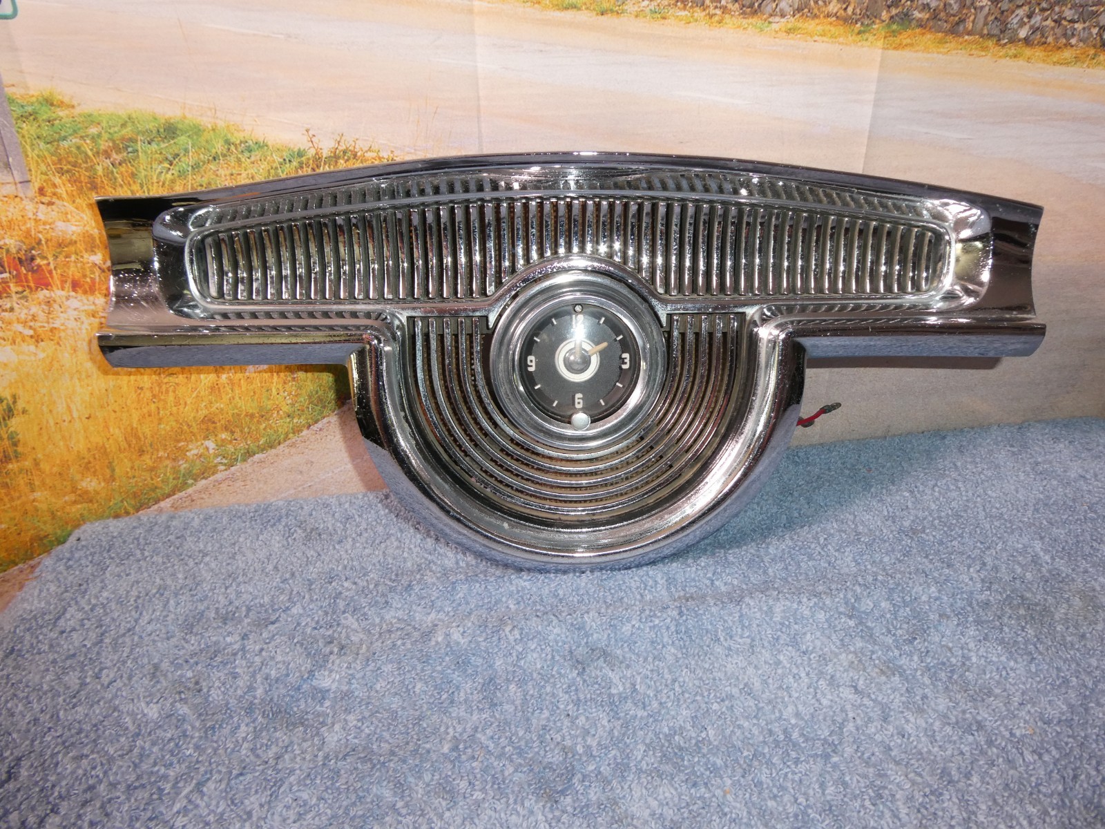 Bezel Oldsmobile Dash 1954 1955 Chrome Super 88 Clock Speaker Olds GM 1550204 Y5