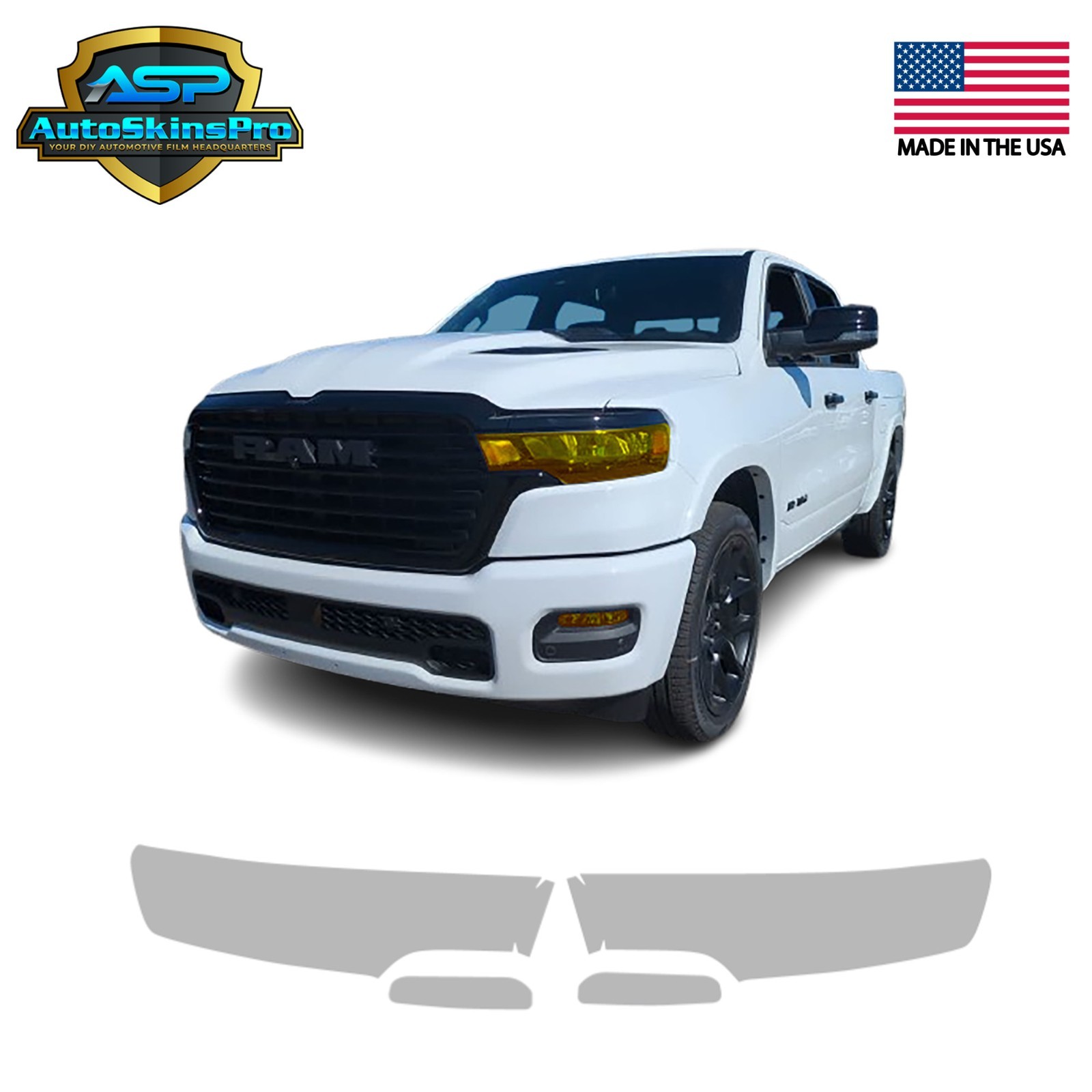Precut Paint Protection Film (PPF) for 2025-2026 Ram 1500 Headlights & Fog Light