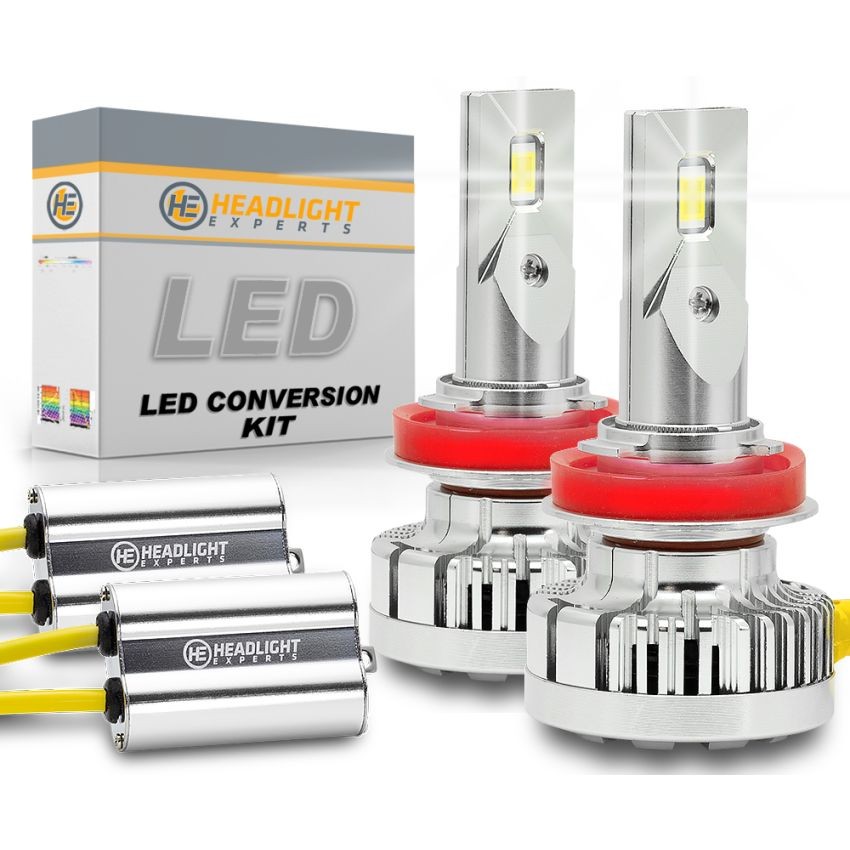 2009 Victory Kingpin 8-Ball H11 Low Beam LED Headlight Bulbs 20,000LM Direct Fit