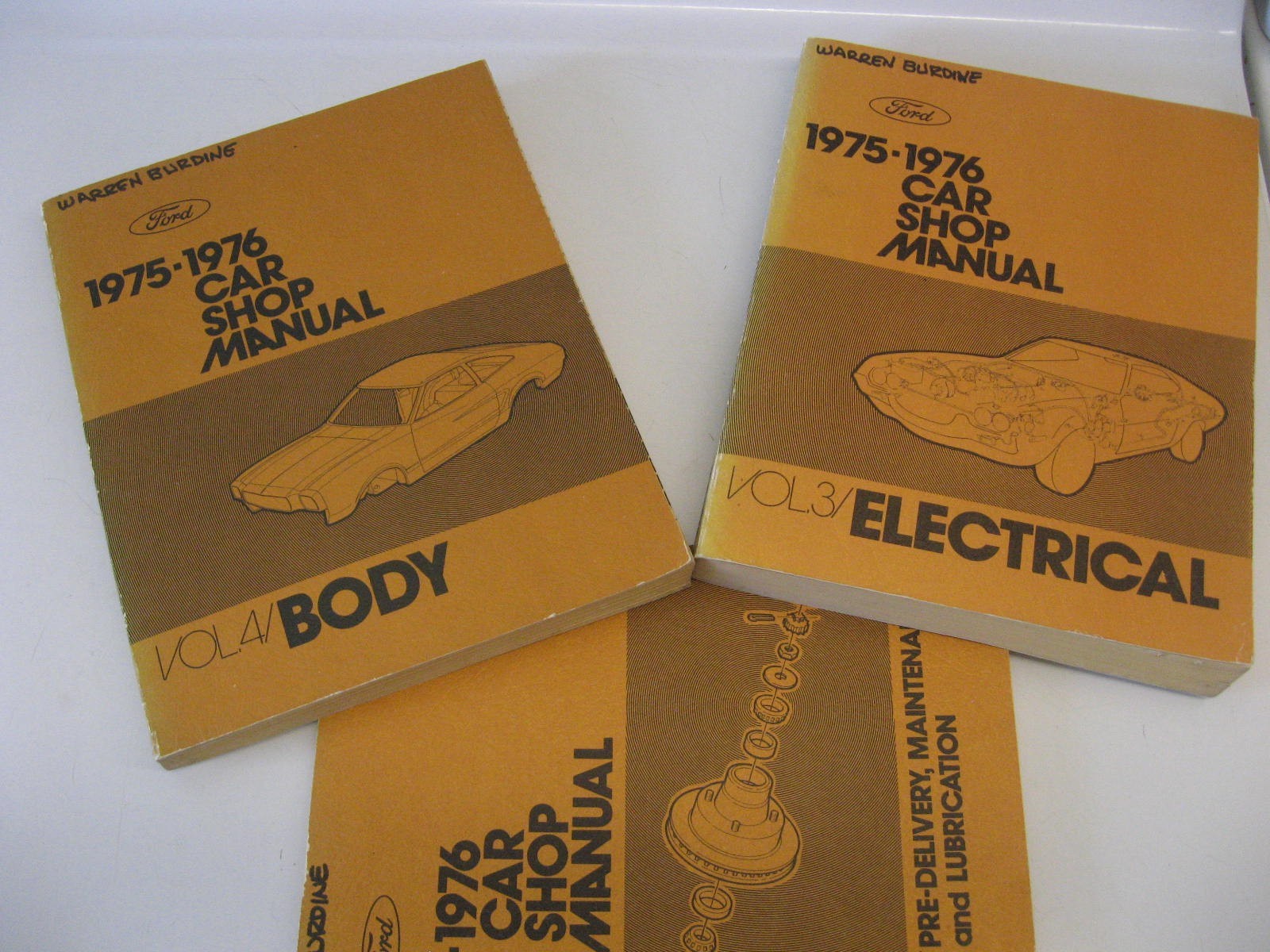 1975-76 FORD CAR SHOP MANUALS BY FORD MOTOR COMPANY-SET OF 3