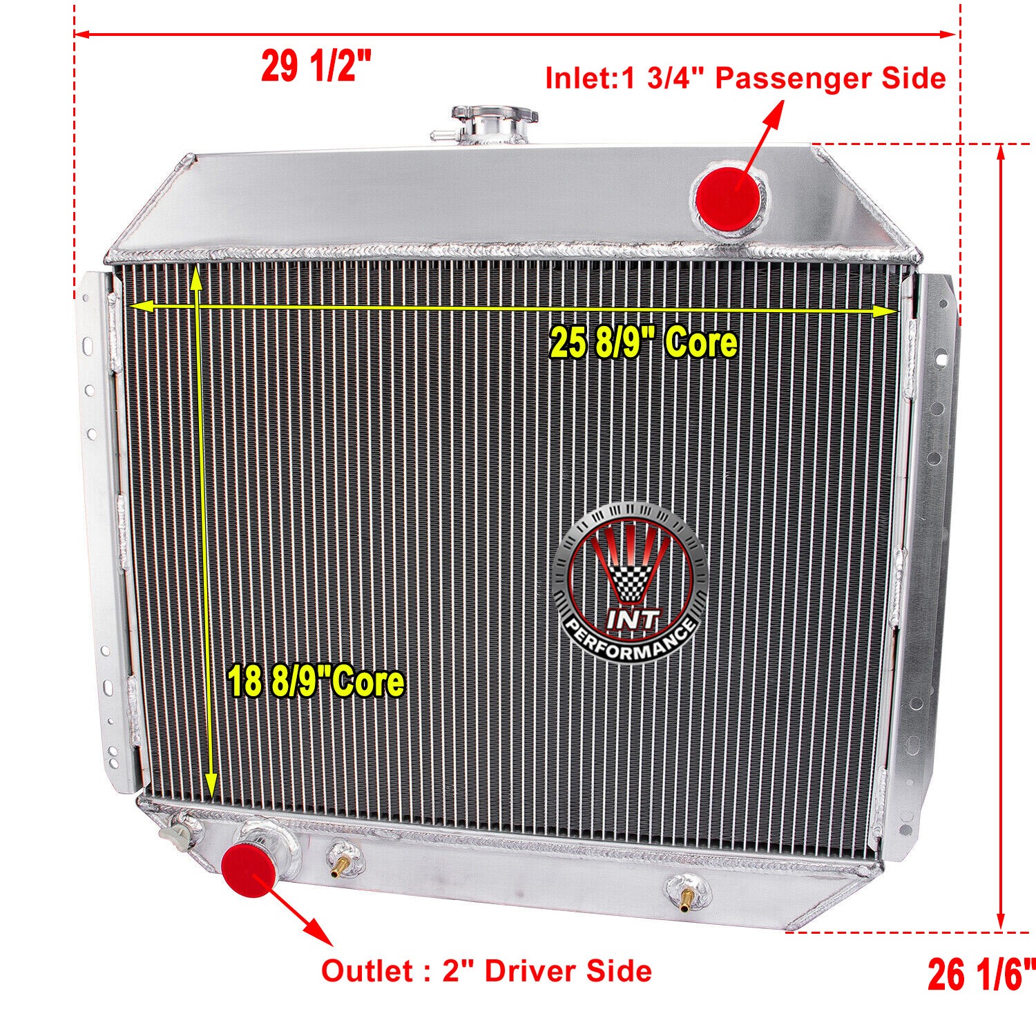 Aluminum 2 Row Radiator Fit 1966-1979 Ford F-Series F100 F150 F250 F350 Bronco