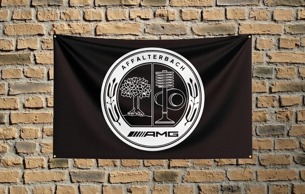 Mercedes Benz AMG 3x5 FT Logo Flag Car Racing Banner Workshop Cave Wall Decore Mercedes Benz AMG 3x5 FT Logo Flag Car Racing Banner Workshop Cave Wall Decore