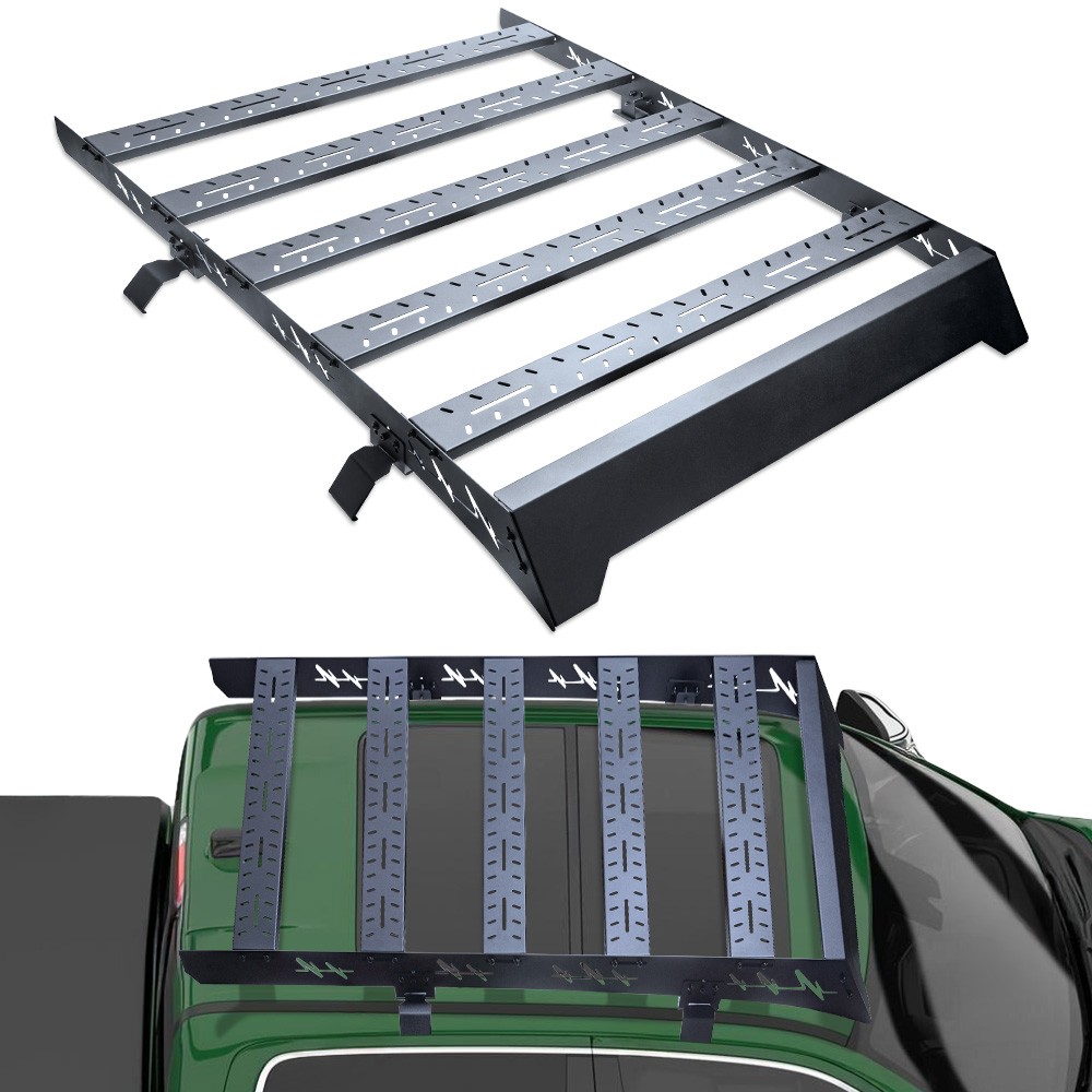 TLAPS For 2014-2018 Silverado/Sierra 1500 Crew Window Frame Roof Rack Basket Blk