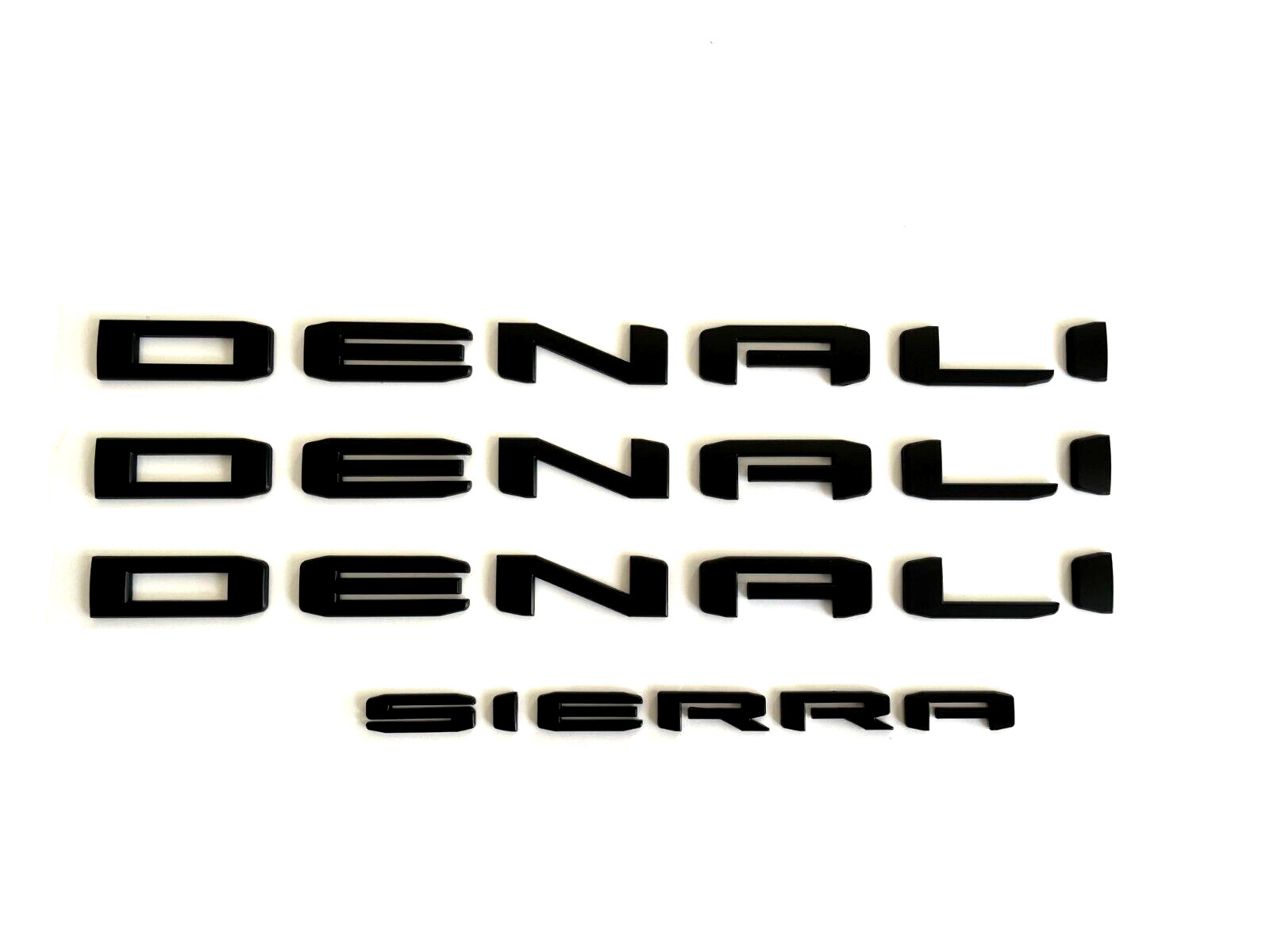 2019-2023 Matte Black DENALI DENALI SIERRA Emblems Fit GMC Sierra 2500hd 3500hd 2019-2023 Matte Black DENALI DENALI SIERRA Emblems Fit GMC Sierra 2500hd 3500hd