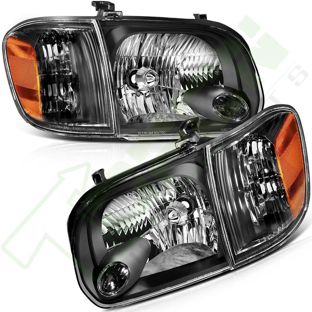 Fits 2005-2006 Toyota Tundra/05-07 Sequoia Headlights Assembly Pair Clear Lens