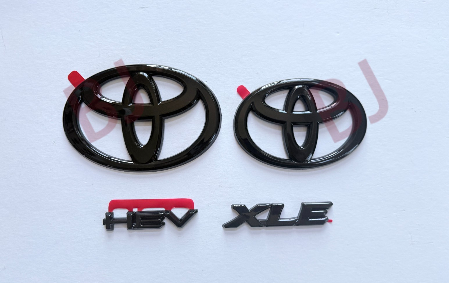 New 2025-2027 Toyota Logo Camry HEV XLE OVERLAY Gloss Black Front Rear Emblems