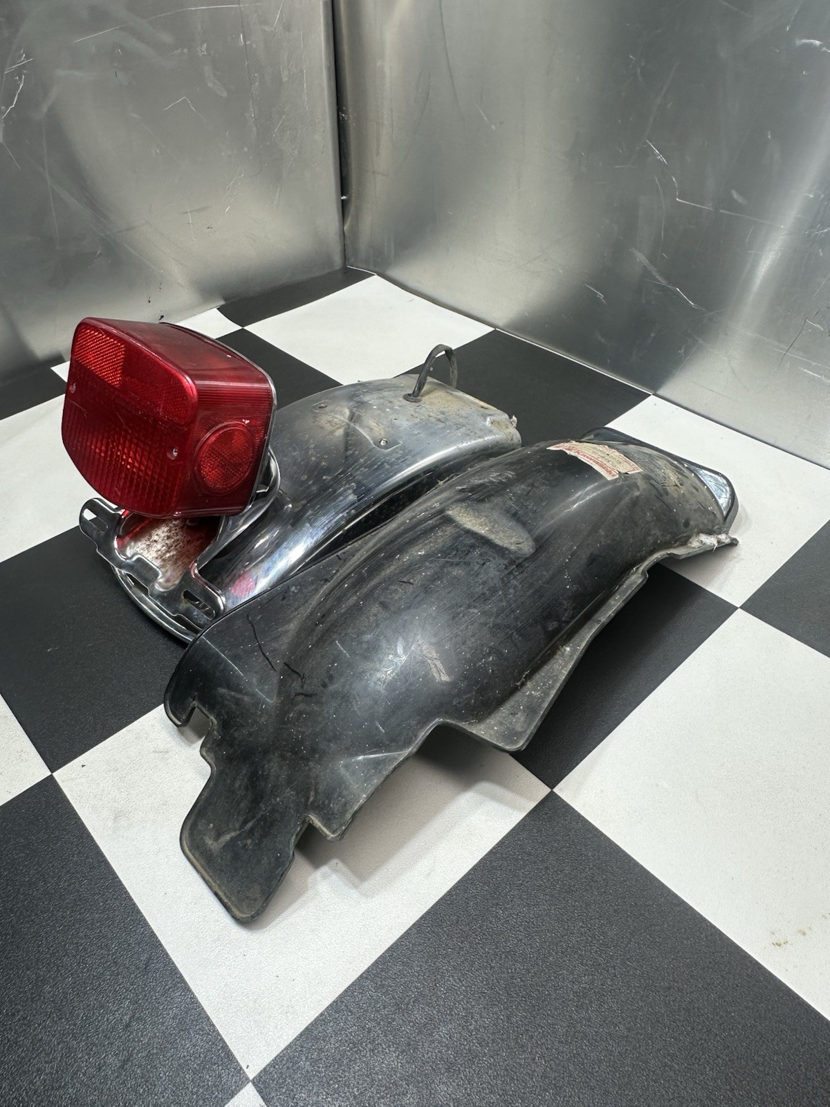 1980-81 KAWASAKI KZ440 LTD OEM REAR FENDER With TAIL LIGHT 1980-81 KAWASAKI KZ440 LTD OEM REAR FENDER With TAIL LIGHT