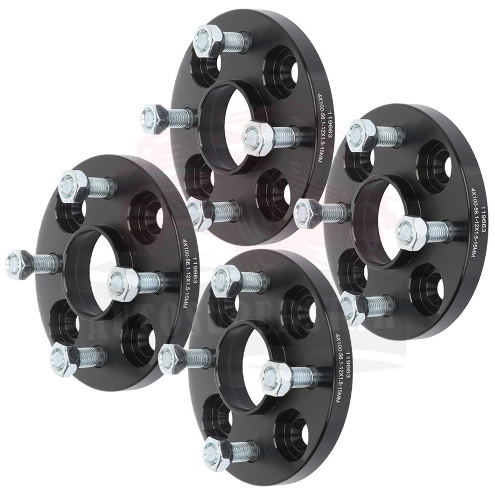4 X 15mm 4x100 12x1.5 Wheel Spacers For Honda Civic Accord Fit Mitsubishi Mirage
