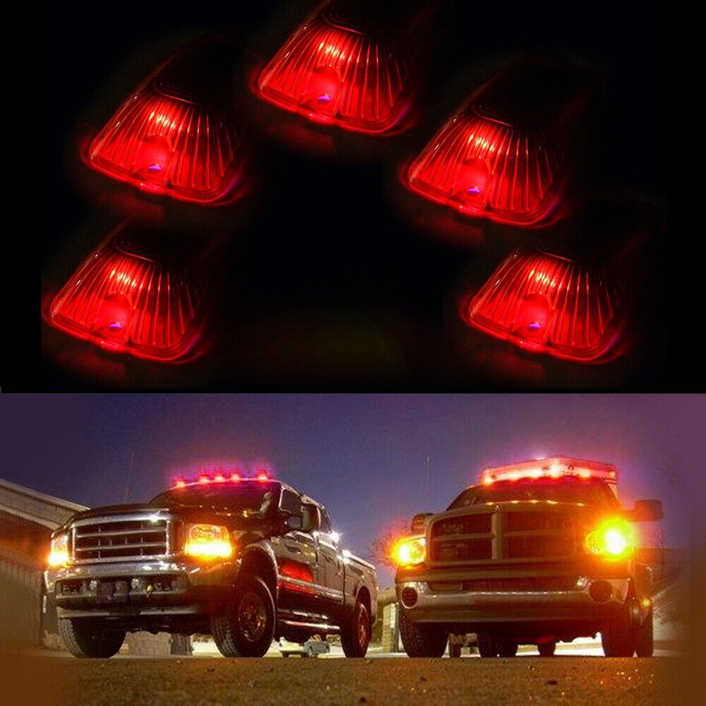 For Chevrolet 5x Amber Lens Cab Marker Light + 5x T10 4-3528-SMD-Purple